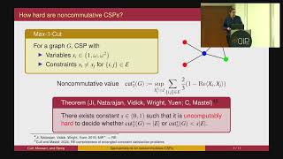 Eric Culf: "Approximation algorithms for noncommutative CSPs" (QIP 2025)