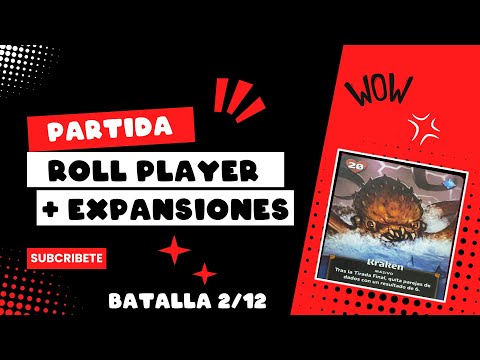 ROLL PLAYER con EXPASIONES​. Partida en Solitario Dracónido Vs Kraken # 2/12 | MEEPLE SOLITARIO