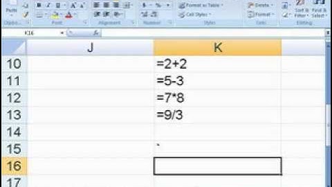 Excel 2007 Understanding Formulas