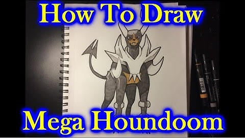 How To Draw Mega Houndoom Step By Step Tutorial