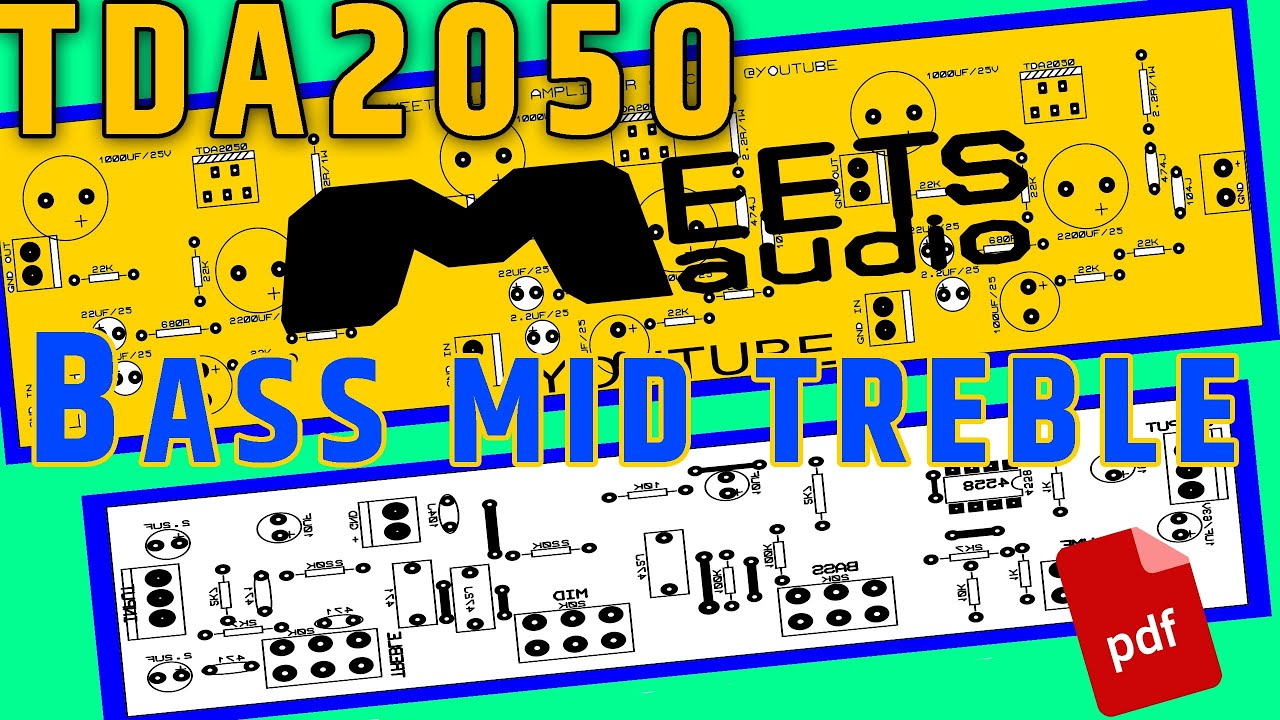 TDA2050 Single supply (for 2.1 project) and Bass Treble Mid (bt board