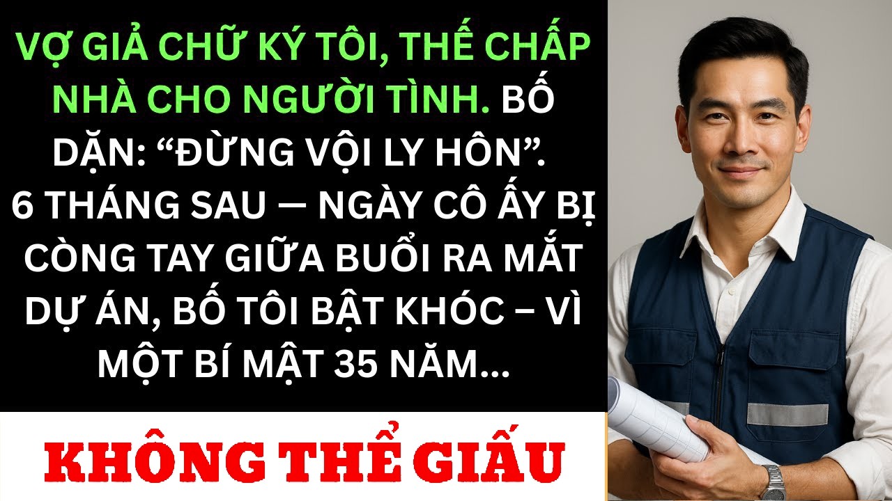 “Đàn ông đừng vội ly hôn” — tôi nghe lời bố và phát hiện sự thật khiến ông lặng người