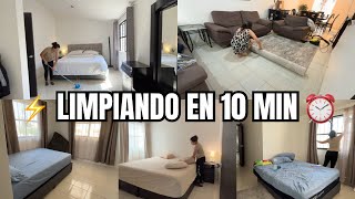 LIMPIANDO TODA LA CASA ✅ | RETO DE 10 MINUTOS PARA SER MÁS PRODUCTIVA Y RÁPIDA ⏰ ADIÓS ALFOMBRA 👋🏼