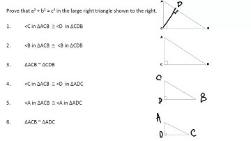 Proof of Pythagorean Theorem using similar triangles