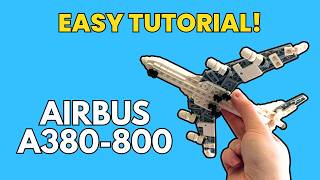 I designed a LEGO Airbus A380-800 MOC! [1:350 Scale] [186 Parts]