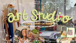 vlog ☀|| moving into my art studio!!‍