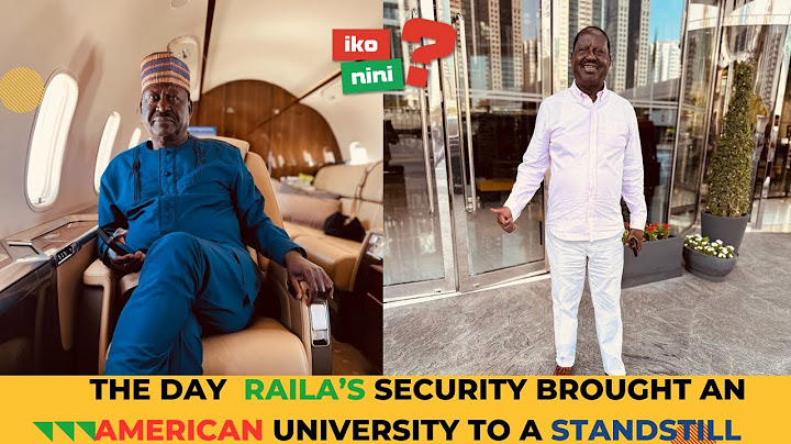 RAILA'S IMPROMPTU AMERICA VISIT