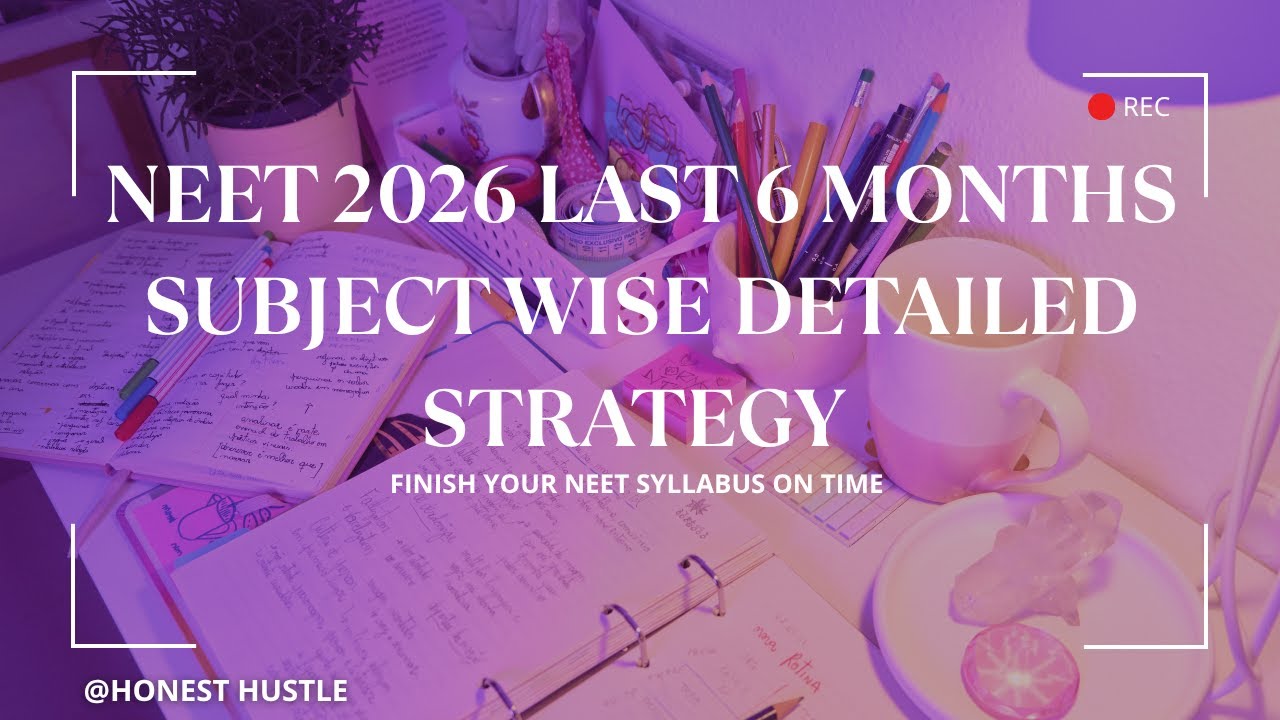 Neet 2026 subject wise strategy - LAST CHANCE FOR EVERYONE ! - YouTube