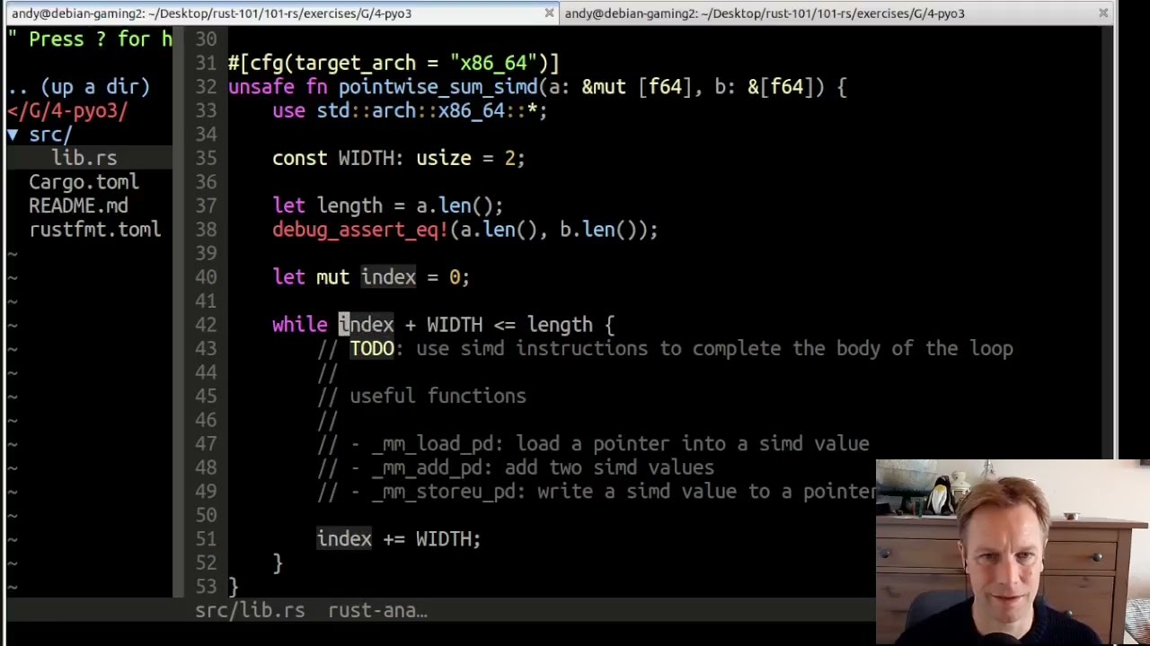 Rust 101 - 53: Exercises for module G (q4)