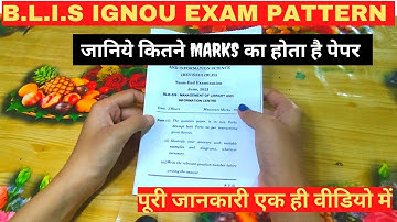 BLIS Ignou exam pattern ll BLIS Ignou question paper details