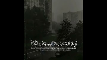 قُلْ هُوَ الرَّحمـٰنُ ءامنَّا بِهِ 😢♥️ | اسلام صبحي | تلاوة خاشعة _ حالات واتس قرآن 🍂.