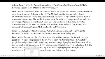 ENGL 105 Week 2, 3, 4 How To Do An Annotated Bibliography