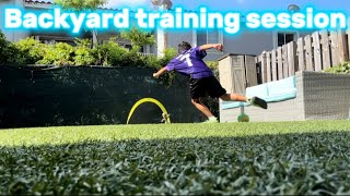 Backyard training session