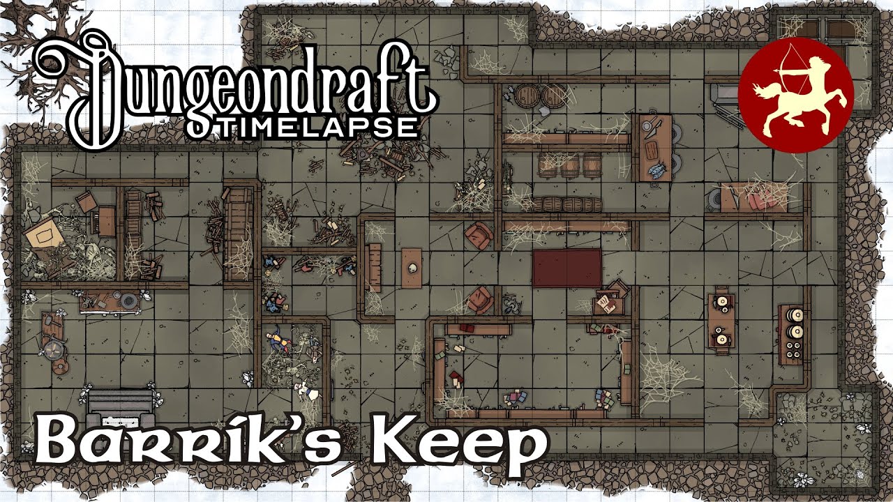 Barrick's Keep from "Quest for The Silver Sword" (Dungeondraft Timelapse)