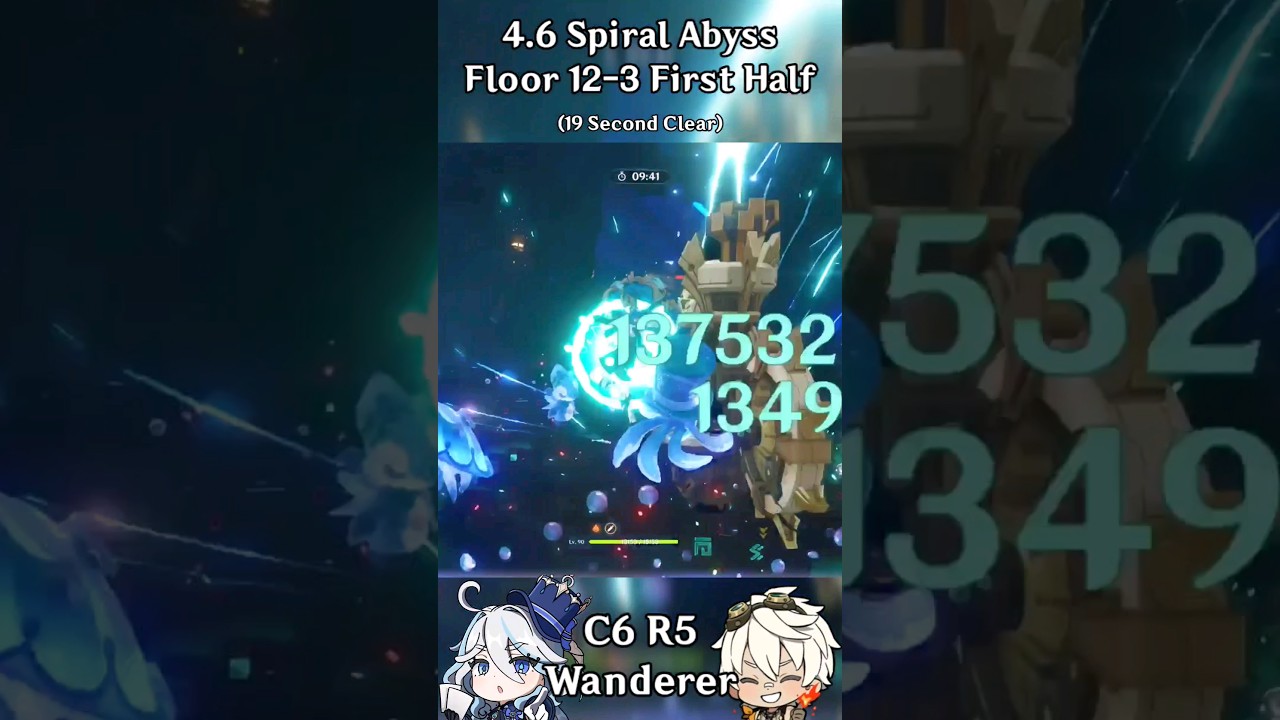 C6 R5 Wanderer 4.6 Spiral Abyss Floor 12-3 First Half [Genshin Impact] 