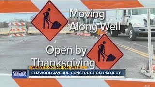 DOT says Elmwood Avenue bridge construction is expected to be complete by Thanksgiving