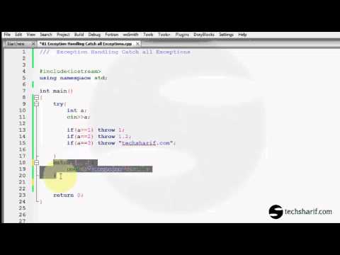 bangla c++ video tutorial 81 Exception Handling Catch all Exceptions