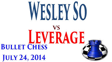 ♚ The Strongest FM? ★ Wesley So vs Leverage ★ Bullet Chess on ICC July 24, 2014