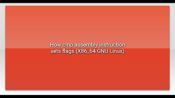 How cmp assembly instruction sets flags (X86_64 GNU Linux)