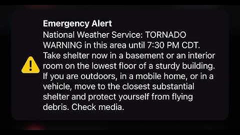 St. Louis MO - Tornado Warning (IPhone Alert)