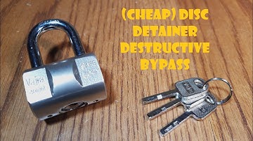Destructive Bypass on Disc Detainer Padlock