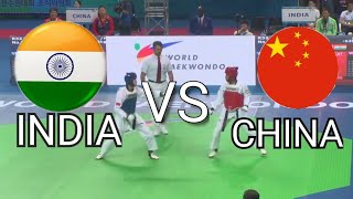 INDIA Vs CHINA FIGHT 2023 || PS TAEKWONDO || Women VS Women fight MOST INTERESTING FIGHT 2023 TKD screenshot 4