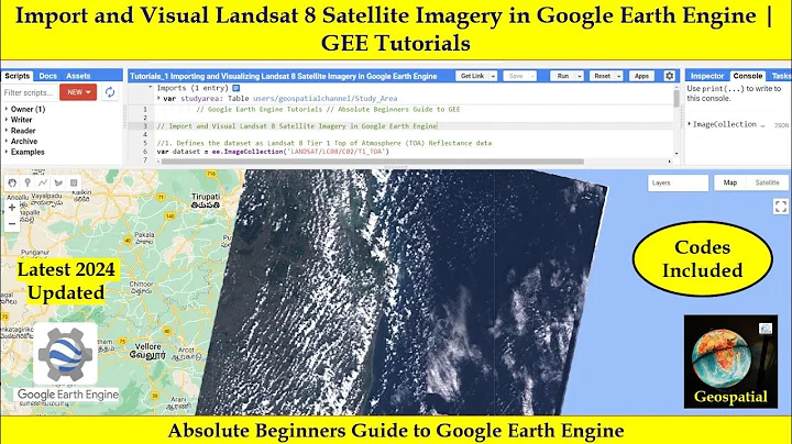 Import and Visual Landsat 8 Satellite Imagery in Google Earth Engine | GEE Tutorials | 2024