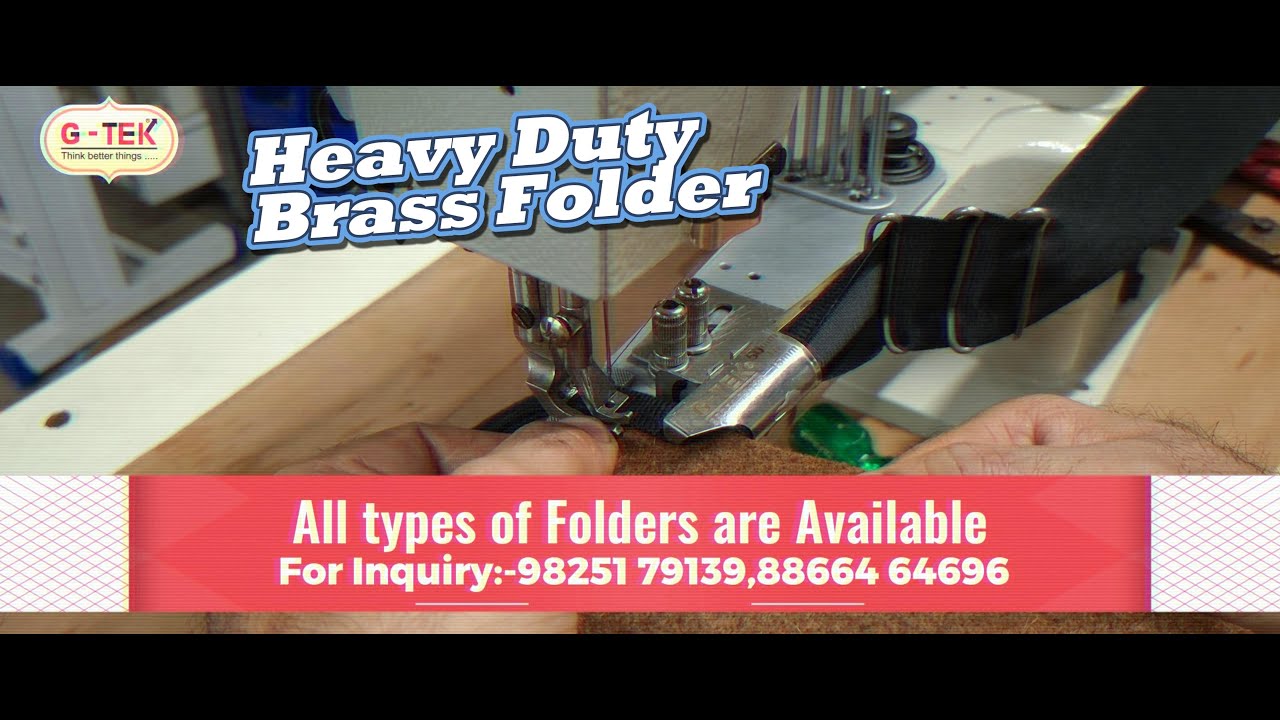Piping Folder for Cylinder Bed Machine, Double Fold Brass Folder