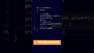 Even or Odd using pointer | c language shorts| #shorts #coding #clanguage