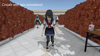 Crouch and new animations! // True Love For Her // Android & PC Yandere Simulator Fan-Game