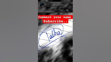 Talha unique signature style #comment #viral #subscribe