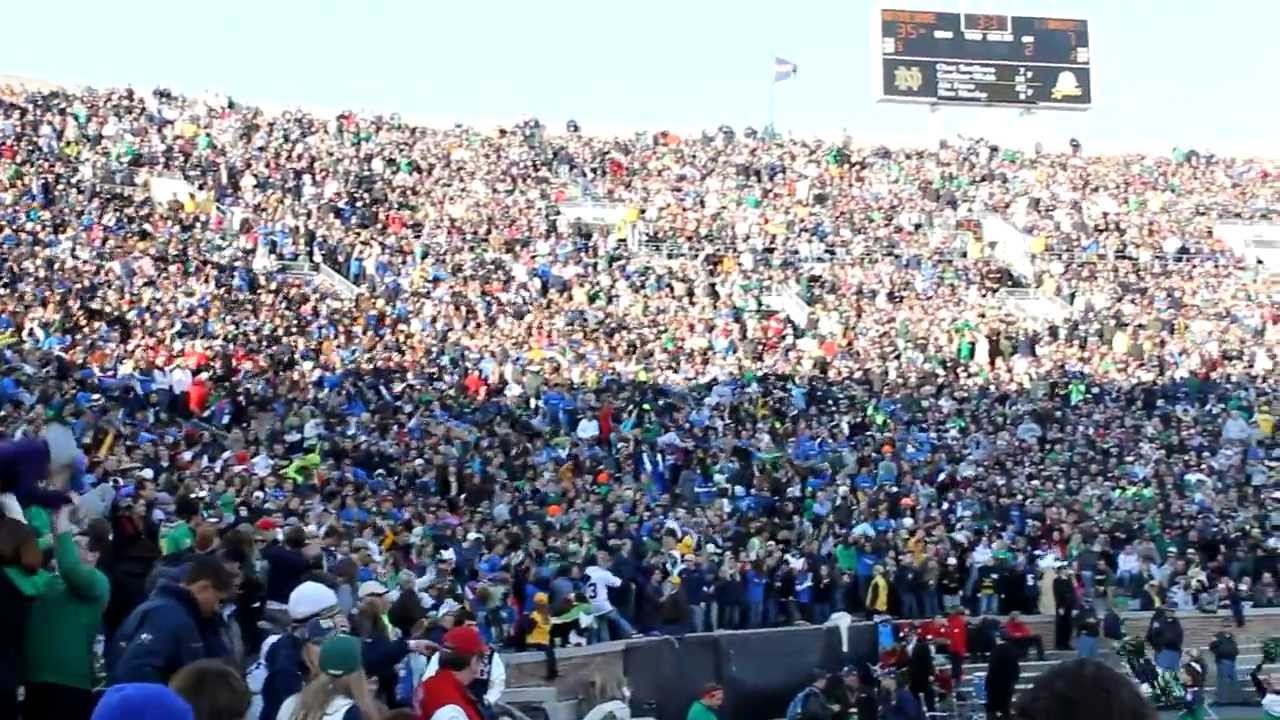 Notre Dame Football Touchdown celebration YouTube