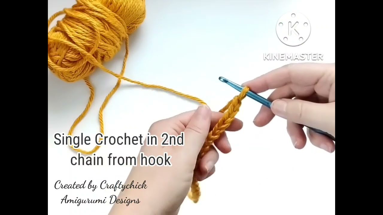 How To Single Crochet Into The 2nd Chain From Hook For Beginners Using How To Single Crochet Into The 2nd Chain From Hook For Beginners Using