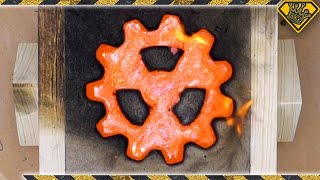 Casting A 'Radioactive' Copper Gear! TKOR Test Metal Foundry With Fidget Spinners &  Copper Melting!