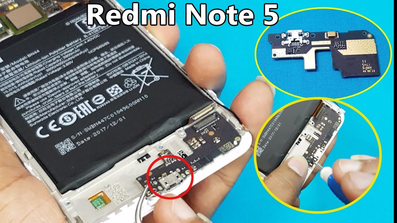 Xiaomi Redmi Note 5 Charging Pin Problem || How to Replace