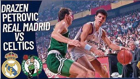 Drazen Petrovic (Real Madrid) VS BOSTON CELTICS & ...