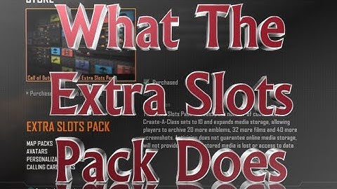 What The Extra Slots Pack Does (Black Ops 2 DLC)