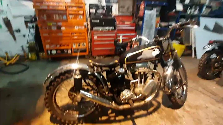AJS 500 18s scrambler cold start Surrey Speed Shop