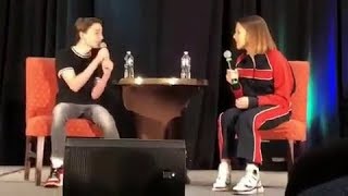 Millie Bobby Brown and Noah Schnapp at Stranger Con Panel
