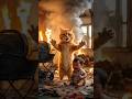"एक बिल्ली ने बचाई छोटे बच्चे की जान | Hero Cat Saves Little Boy from Fire 🔥🐱" #shorts #cat #ai
