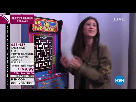 Arcade1Up 8in1 Ms. PacMan Partycade Arcade with 8 Games from HSNtv