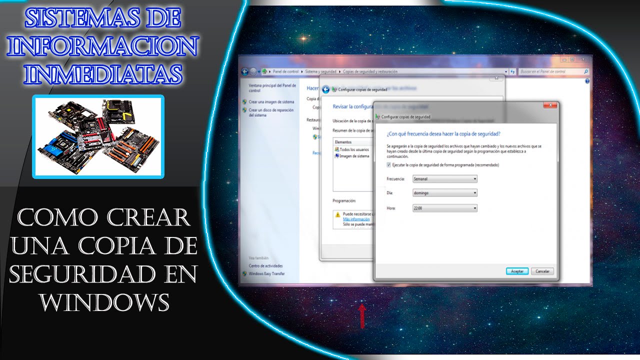 como crear una copia de seguridad en windows - YouTube