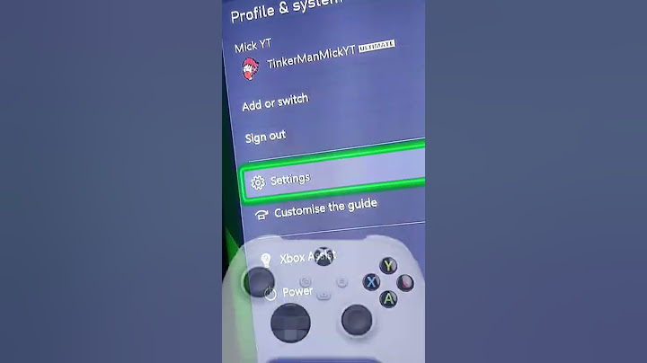 quick settings for xbox