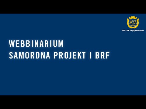 Samordna projekt i Brf (WEBBINARIUM)