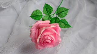 Tutorial Mawar Pink Plastik Kresek | How to Make Rose Flowers