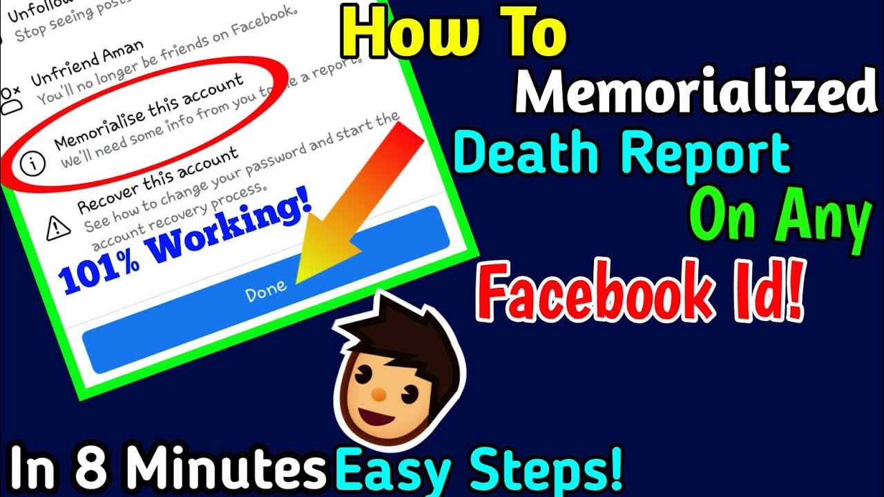How To Memorialized Death Report Of Any Facebook Account 2020_Facebook Death Report New Trick 2020!
