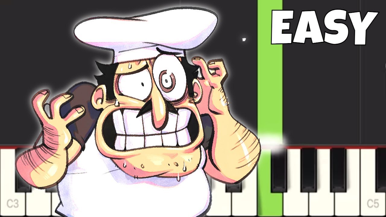 Unexpectancy EASY Piano Tutorial Part One Pizza Tower Soundtrack