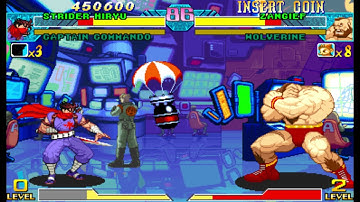 Marvel vs Capcom 1 ( Arcade ) - Strider Hiryu / Captain Commando Playthrough ( Mar 7, 2019 )