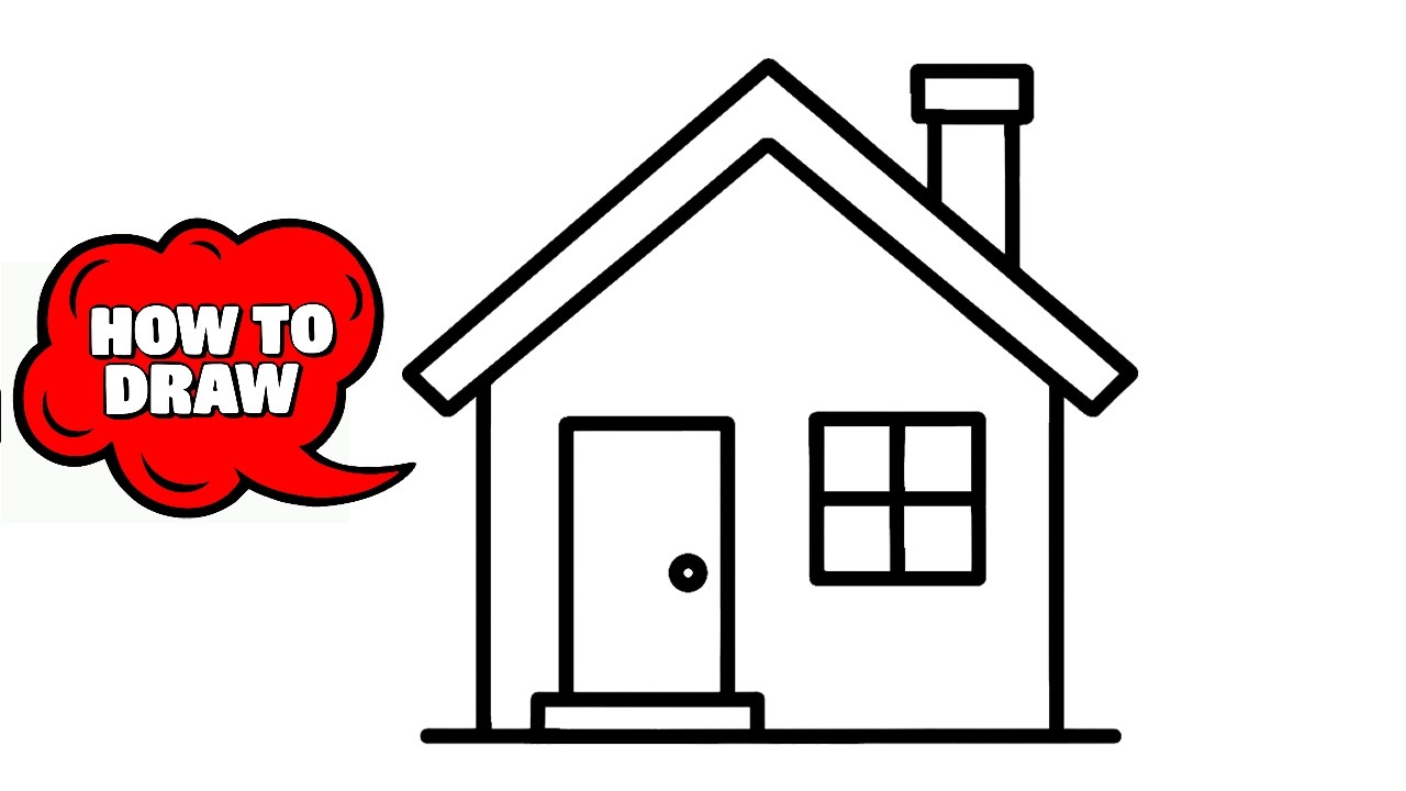 How to Draw an Easy House | Simple House Drawing Tutorial for Beginners ...