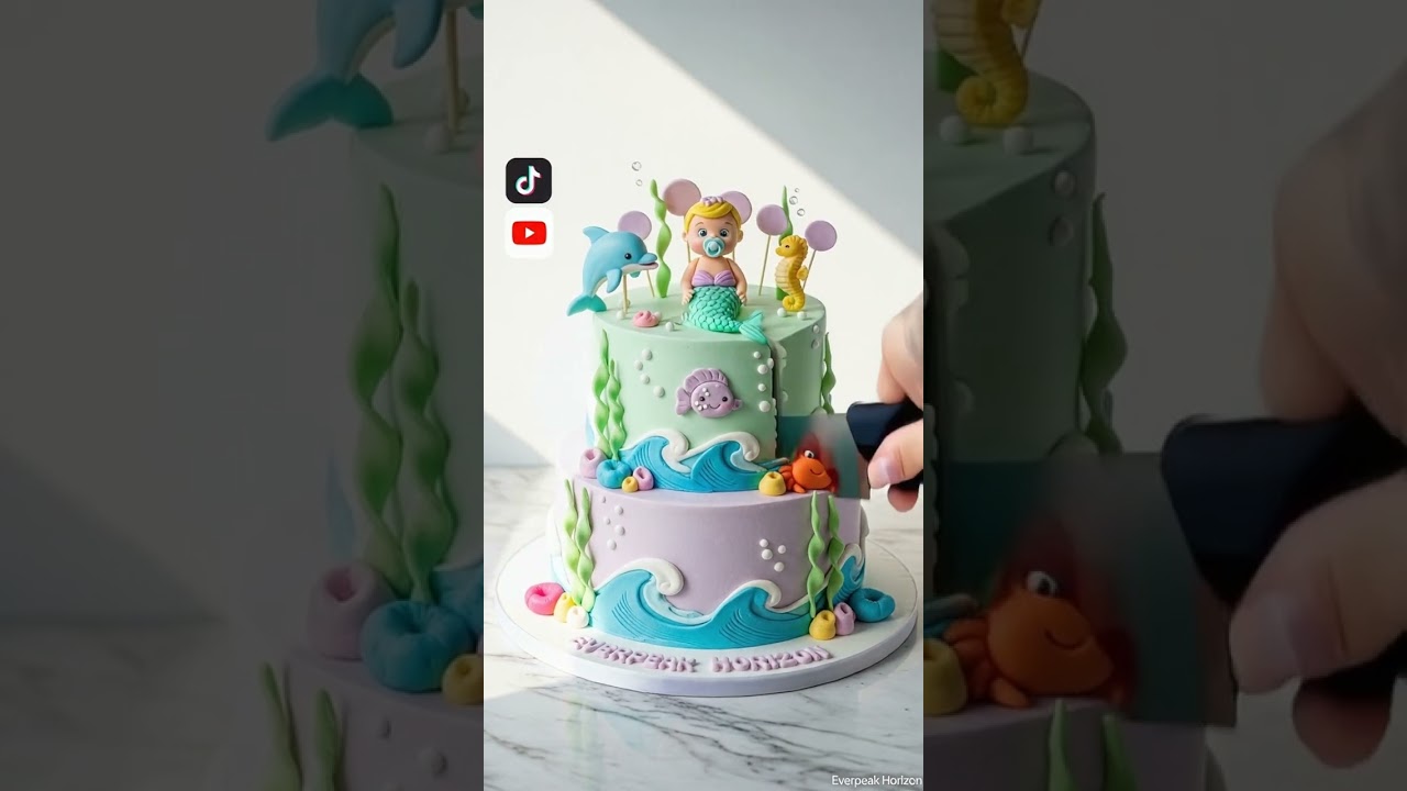 Cutest Baby Mermaid Cake Ever – Perfect for Toddler Birthdays!